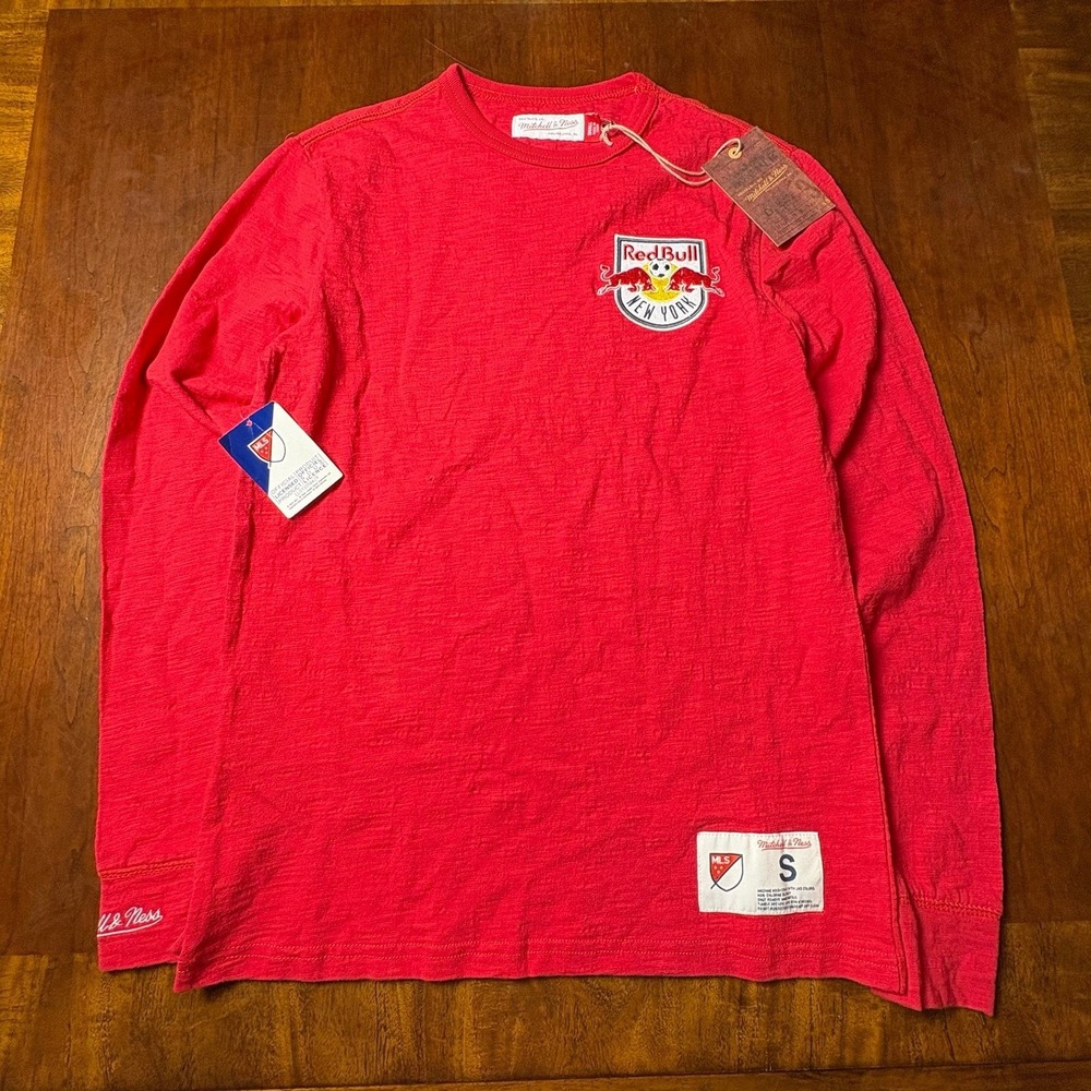 Mitchell & Ness Red Bull New York MLS Long Sleeve Tee NWT Small